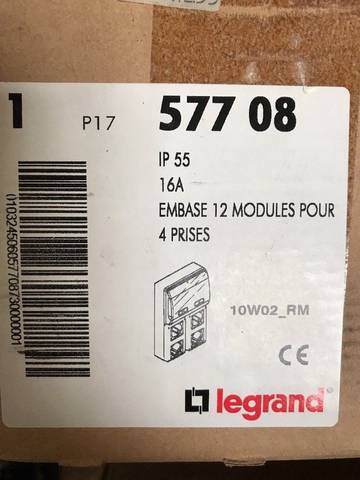 12x Legrand LE 57708 وحدة 577 08 صندوق تركيب IP55 موزع 16A  LE57708