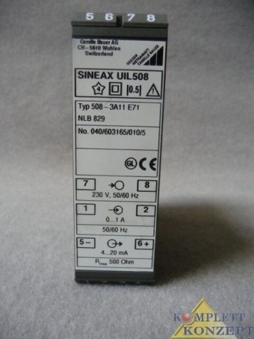 Camille Bauer SINEAX UIL508 508-3A11 محول قياس، محول
