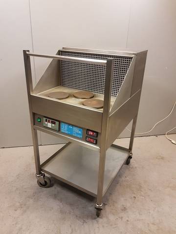 3 x Laboratory Hotplate with Suction Elbanton Control Hotplate