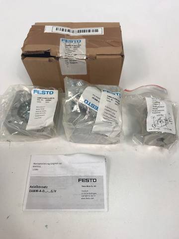 Festo EAMM-A-D60-60G, комплект для осевой сборки EAMK-A-D60-64B, EAMC-42-50-11-12, EAMF-A-64A/