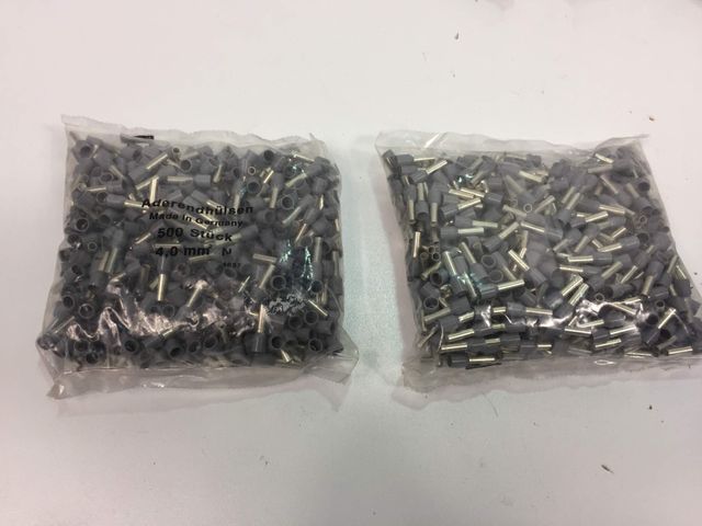 1000x Cable end sleeves 4.0 mm² End sleeves 2x 500