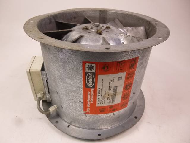 Helios Vard 355/2 Radax High-Pressure Inline Fan 400V 3PH 2.80kW Fan