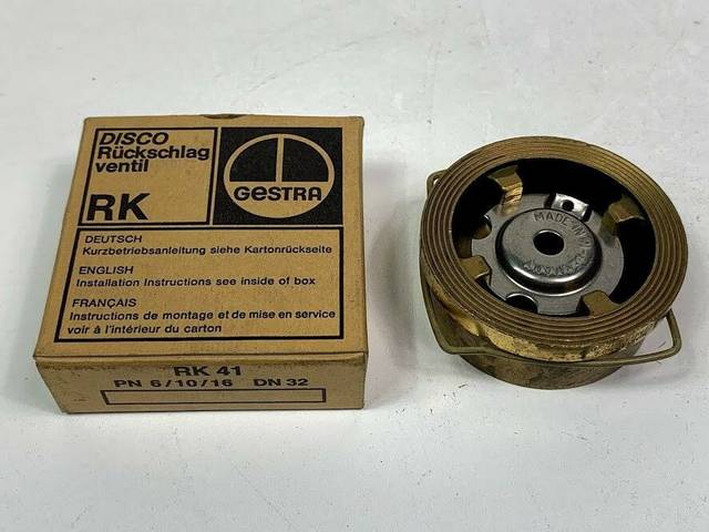 Gestra RK 41 Disco Check Valve PN 6/10/16 DN 32 / 32 mm (1 1/4")