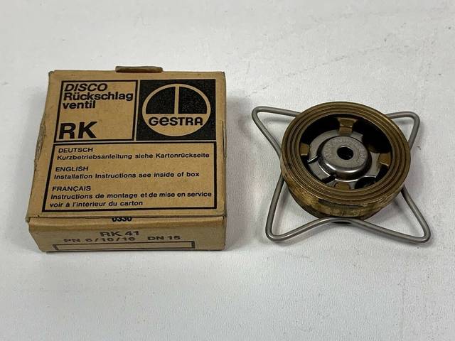 Gestra RK 41 Disco صمام عدم رجوع PN 6/10/16 DN 15 / 15 mm (1/2")