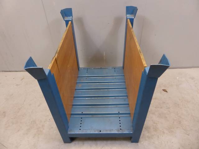 Stacking box 156867W Stacking container Steel container 2 walls open 800x600x795mm