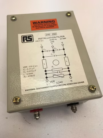 240-292 RS Components Installation Filter- SDX25 EMC Roxburgh
