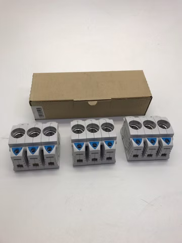 3x Wöhner 31293 Triton D0 Sicherungssockel E18, 3polig 