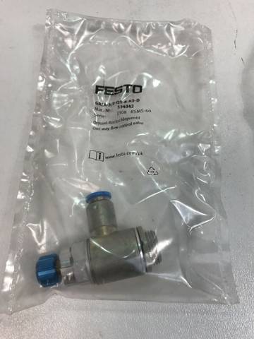 2x Festo GRLA-3/8-QS-8-RS-D صمام خنق وعدم رجوع رقم المادة 534342 السلسلة J308