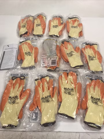 12x Arbeitshandschuhe MAPA Enduro 328 Baumwollstrick Handschuhe Latex Größe 10