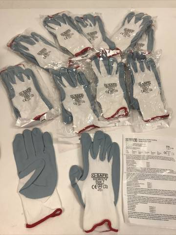 10x Q-Safe 6836374, Size 7 Nitrile 3/4 Gloves Blue RRP 39 €