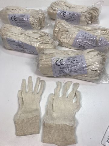 60x  Light gloves Size 8-9  White Cotton RRP 49 €