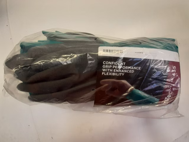 12 Paare Ansell 58-435 AlphaTec Schutzhandschuhe Nitril Größe 11 grün grau