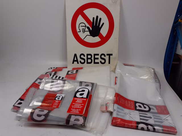 Asbest Posten Entsorgungssäcke (100+) Warnaufkleber Warnschilder Flatterband