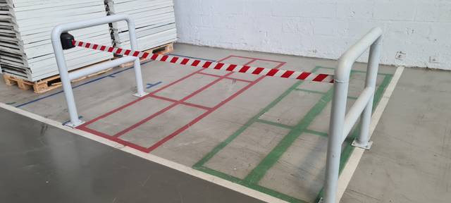 2x Impact Protection Bars with Wall Tape Cassette Impact Protection Collision Protection 1x1 m (WxH)