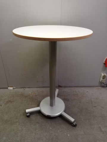 Haworth Meetingtisch Tisch Besprechungstisch höhenverstellbar Ø 80 cm weiß