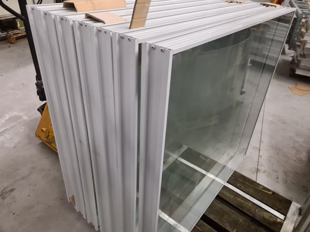 Aluminiumfenster Fenster Alufenster Fenster Schaufenster 108,5x119x8cm