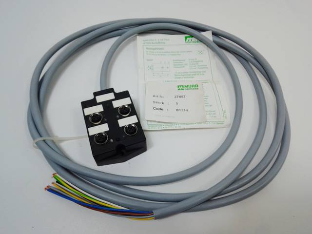 Murr Electronics 27857 Passive Distributor 4xM12 4 Pole