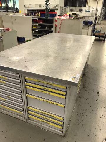 Aluminiumplatte Arbeitsplatte 2520x1280x45 mm Alu Tischauflage für Werkbank