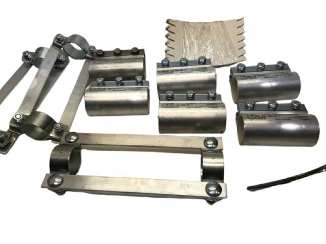6x Муфта для труб DVK-HD 60.3mm AlMgSi 0.5 F22 Алюминиевые зажимные губки