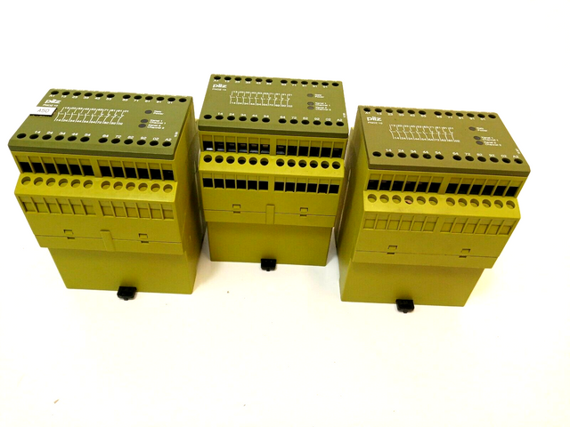 3x Pilz 774009 PNOZ 10 24VDC 6n/o 4n/c 5.5W Safety Relay