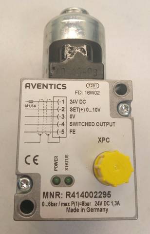 Aventics Pressure Regulating Valve R414002295 ED05 24V / 0-6bar Max P(1)=8bar