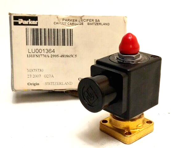 Parker LU001364 Directional Valve 131FS1770A-2995-481865C5 F Solenoid Valve 110V 9W