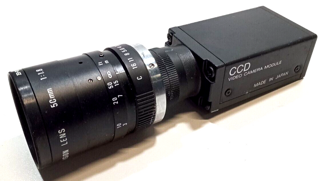 Sony CCD XC-73 Camera, Modules, Camera + Cosmicar Lens, Lens 1:1.8 Industry
