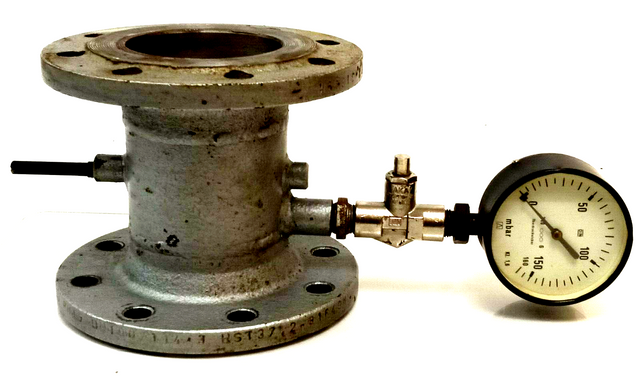 Flange Fitting DN100/114 with Barometer, Flange, Adapter