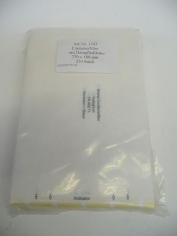 Container filter w. steam indicator 27x18 cm 250 pcs