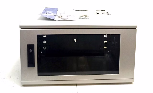 Schweitzer Easyfix Serverschrank 19 Zoll, 6HE, abschließbar, Stahlgehäuse weiß