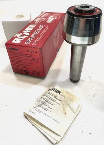 Röhm 108A MK4 Live Center RN-444 Center Drill, Lathe Center