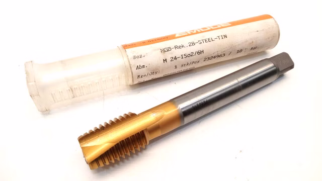 EMUGE Maschinen-Gewindebohrer M24 ISO2/6H MGB-Rek. 2B-STEEL-TIN
