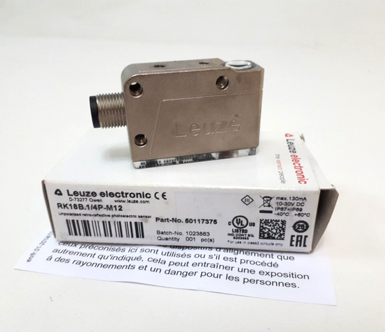 Leuze electronic RK18B.1/4P-M12، 50117375 مستشعر ضوء انعكاسي غير قطبي