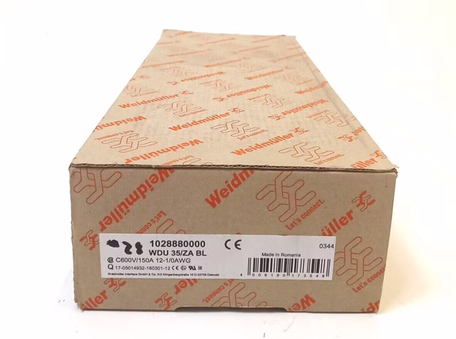 28 x Weidmüller 1028880000 WDU 35/ZA BL Reihenklemme, Reihen