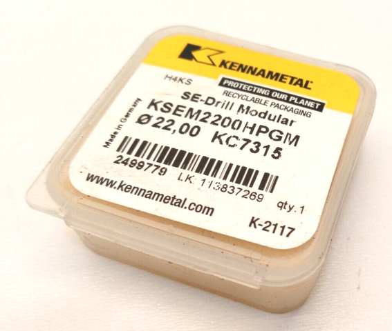 Твердосплавное сверло Kennametal VHM KSEM2200HPGM KC7315