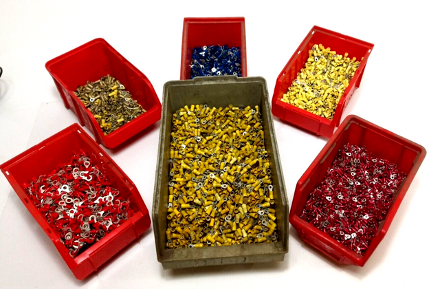 Insulated ring cable lugs, ring eyelets, cable lugs