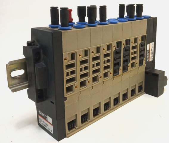 SMC VV5Z5-45FD-08-C8C Пневматика, клапан, угловой фитинг, коллектор, включая монтажную рейку