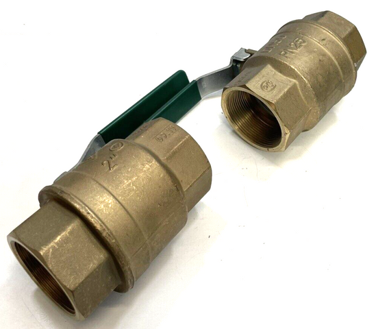 2x Ball Valve DN50 PN25 2" Shut-off Valve Brass Valve, Shut-off Valve CW617N