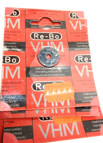 Пильный диск Re-Bo VHM 20X1.6x5 mm 40A  179800 — 3x