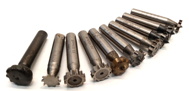 10x HSS Angle End Mills End Mills HSSE Arbor Cutters Cutters Slot Cutters