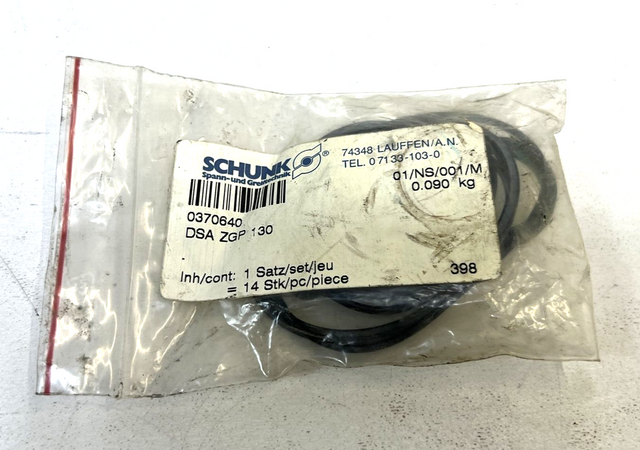 Schunk, DSA ZGP 130, 0370640, комплект уплотнений, уплотнительные кольца, уплотнение
