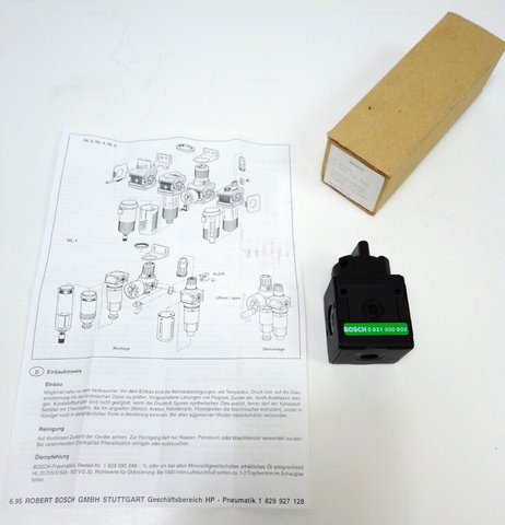 Bosch 0 821 300 902 Shut-off Valve 0821300902 NL2 G1/8