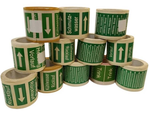 12x Rolls Self-Adhesive Warning Tapes / Marking and Barrier Tapes Pipe Marking Tape