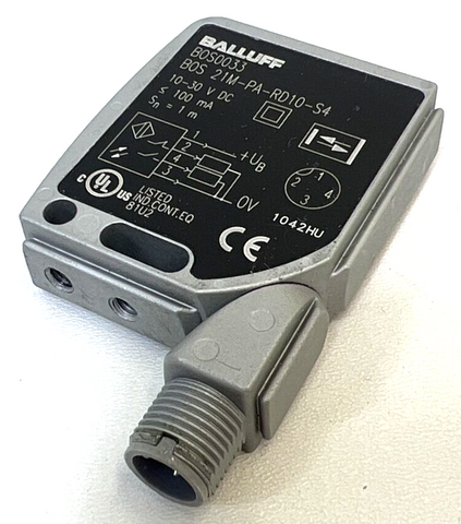 Balluff BOS0033, BOS 21M-PA-RD10-S4 Push Button Light Sensor