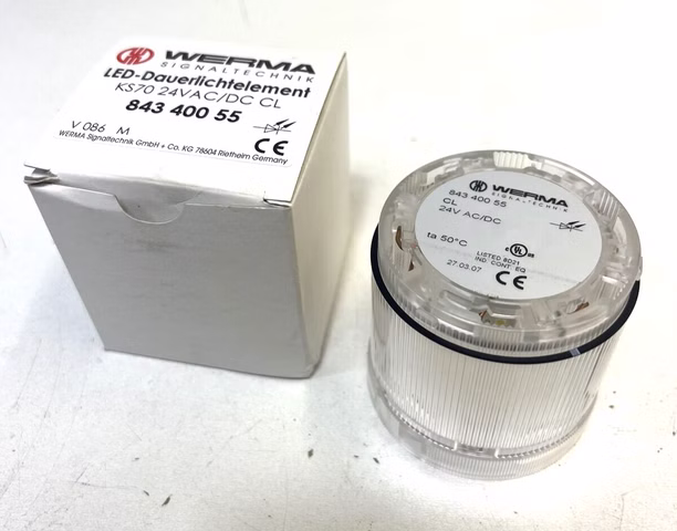 Werma, 843 400 55, LED-Dauerlichtelement, Signalleuchte, KS70 24VAC/DC CL