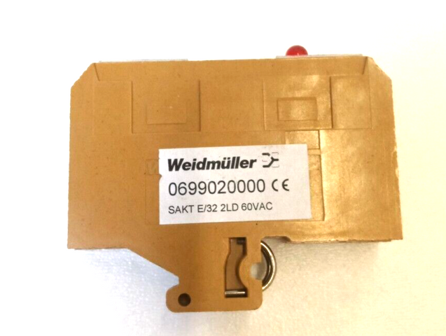 Weidmüller Earthing Terminal Block SAKT E/35 2LD 60VAC