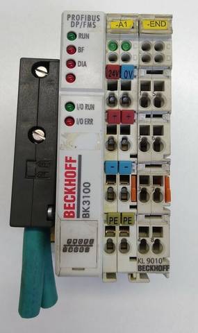 Beckhoff BK3100 Bus Coupler with KL9010, Terminals and Siemens PROFIBUS Connector