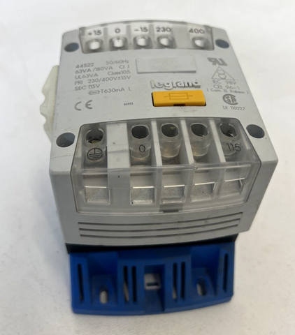LEGRAND 44522, TRANSFORMER, 63VA/180VA, Class105