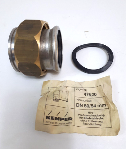 Kemper 47620, 4762005000 Niro- пресс-фитинг DN 50 / 54 mm с плоским уплотнением