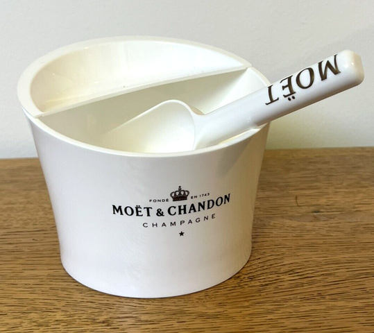 Шампанское Moët & Chandon, набор с ведром для льда, 1 x ведро для льда, 1 x щипцы для льда, белый, белый